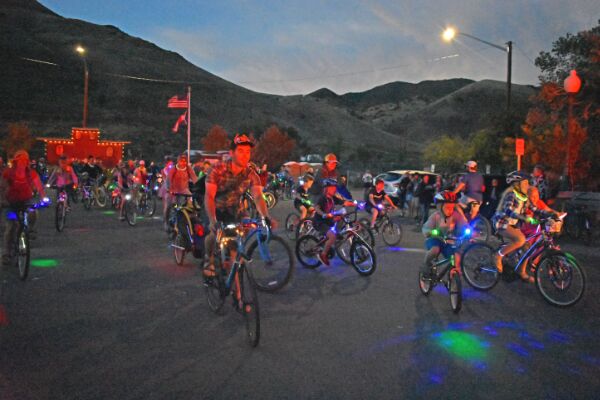 Aglow with colored lights