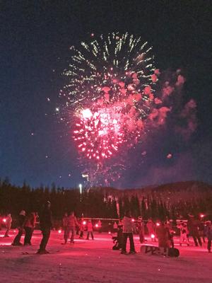 Fireworks over Monarch Mountain