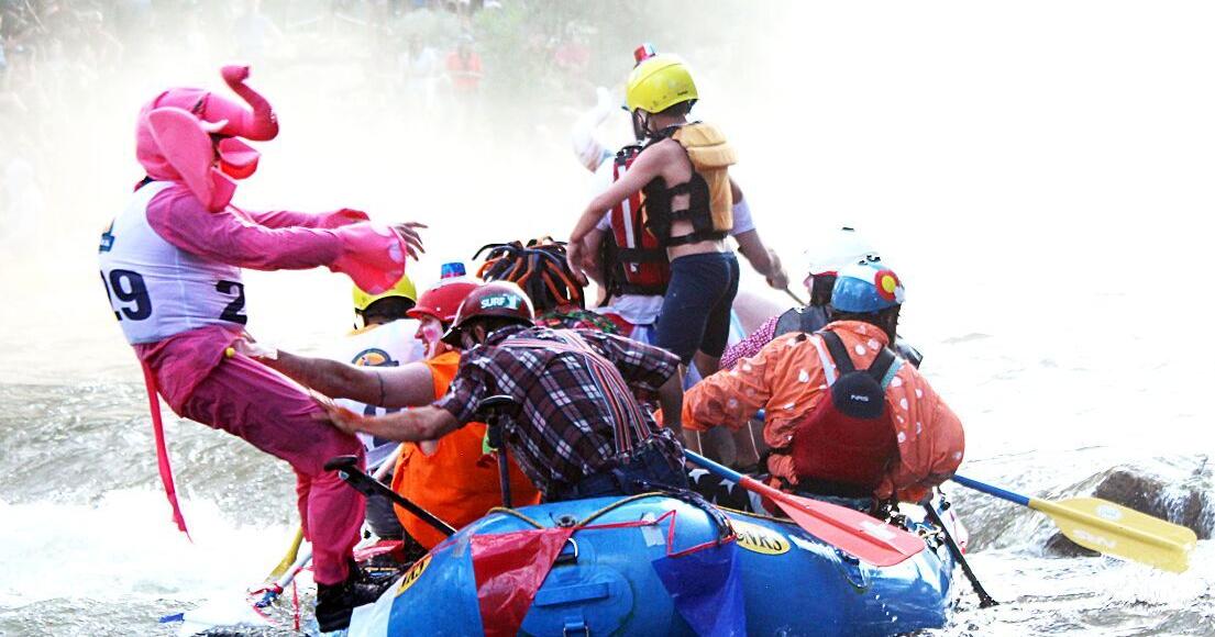 Pink-costumed boaters win FIBArk Raft Rodeo | Local News ...