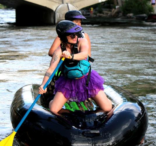Pink-costumed boaters win FIBArk Raft Rodeo | Local News ...
