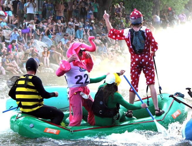 Pink-costumed boaters win FIBArk Raft Rodeo | Local News ...