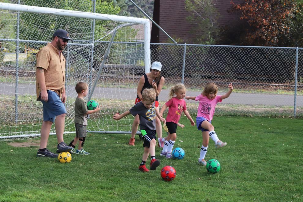 Casual children’s soccer group meets at Chipeta Park