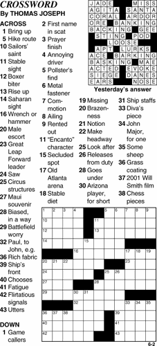 Crossword for June 2nd | Crosswords | themountainmail.com