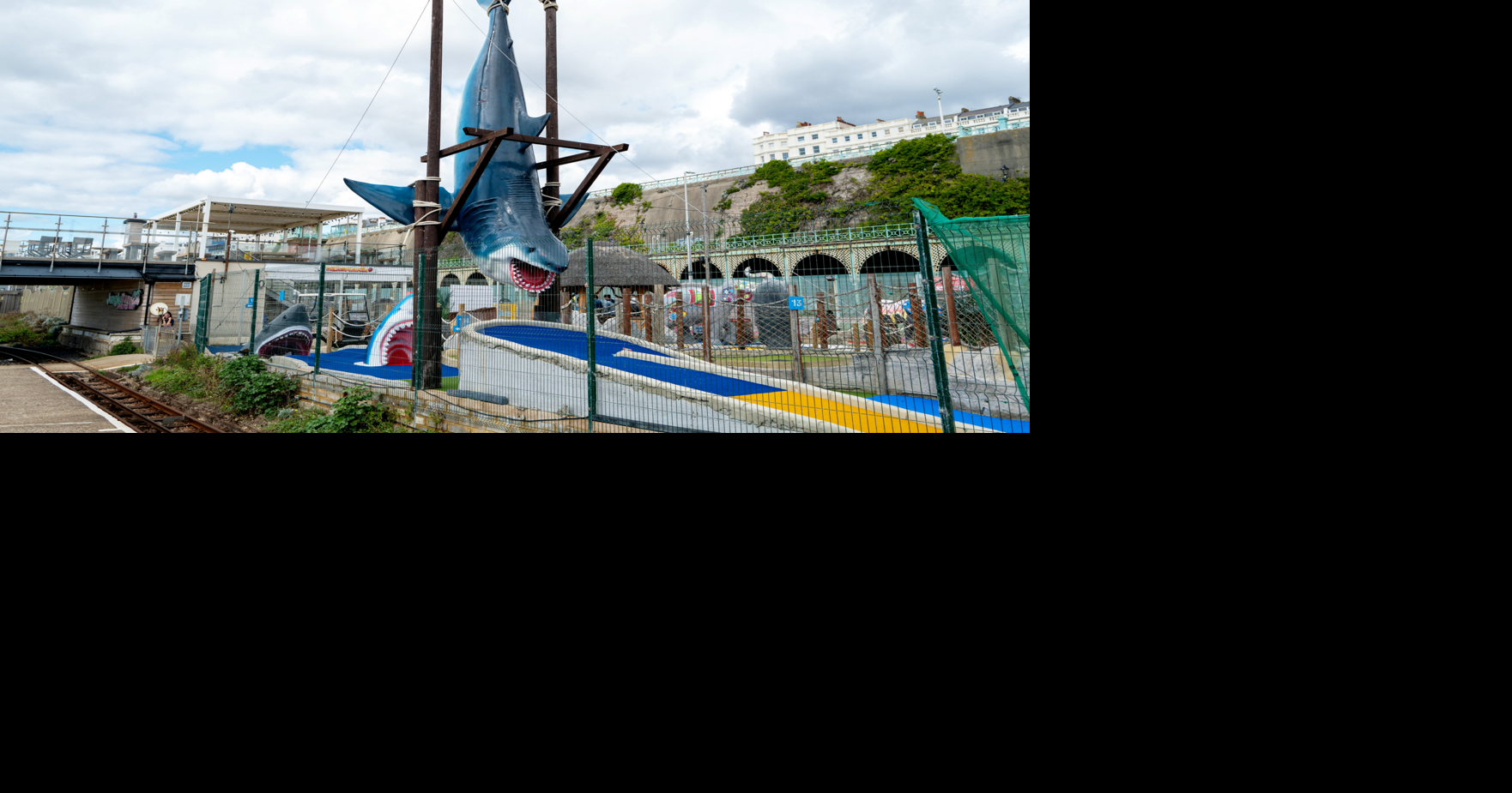Jump the shark? Mini-golf beast accused of making animals look like crooks