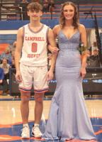 Sophomore class attendant Kylie Ivey with Logan Day.