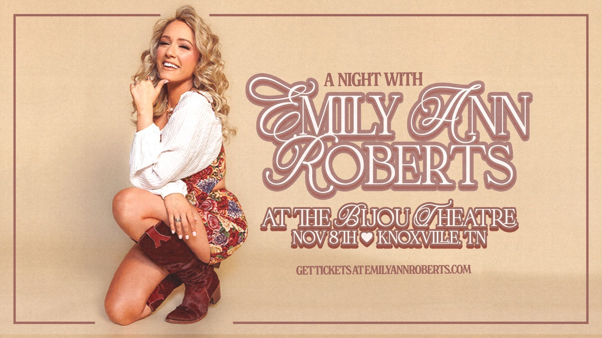 Knoxville's Emily Ann Roberts announces Nov. 8 Bijou Theatre