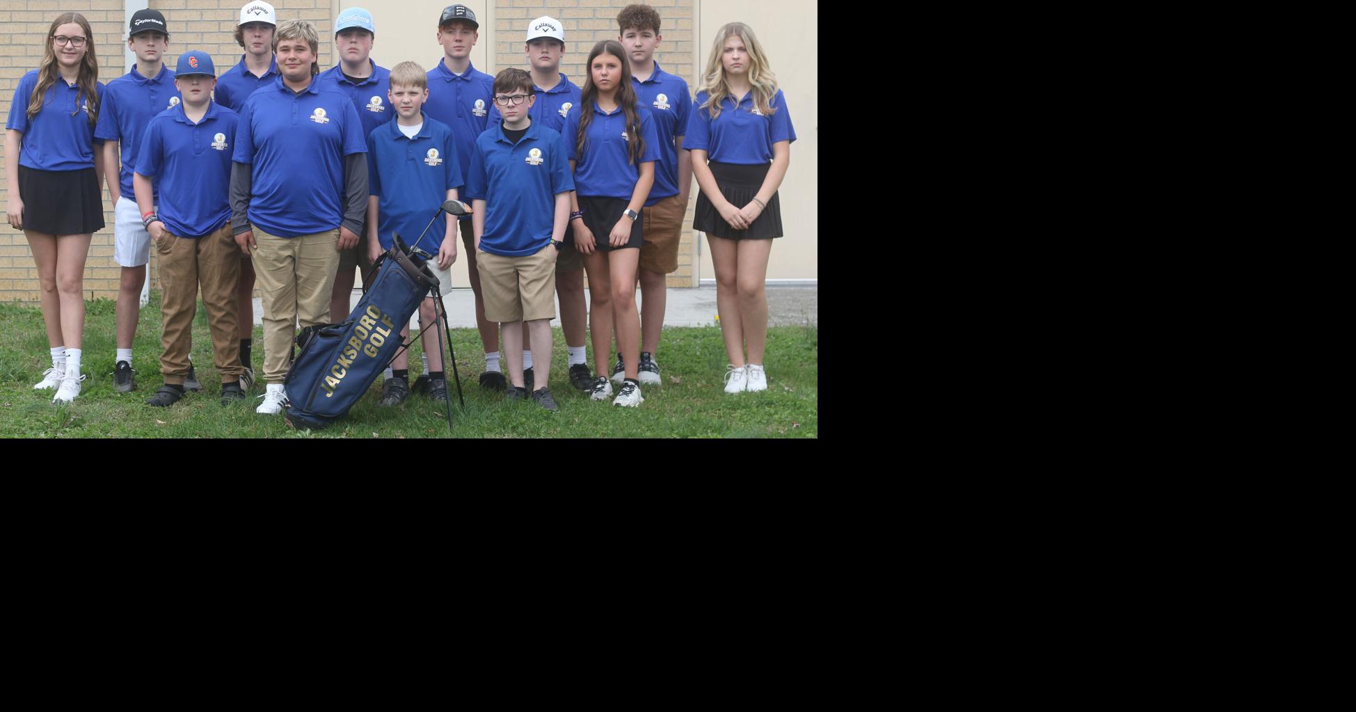 The 2024 Jacksboro Middle School golf team Justice Evans, Cayden