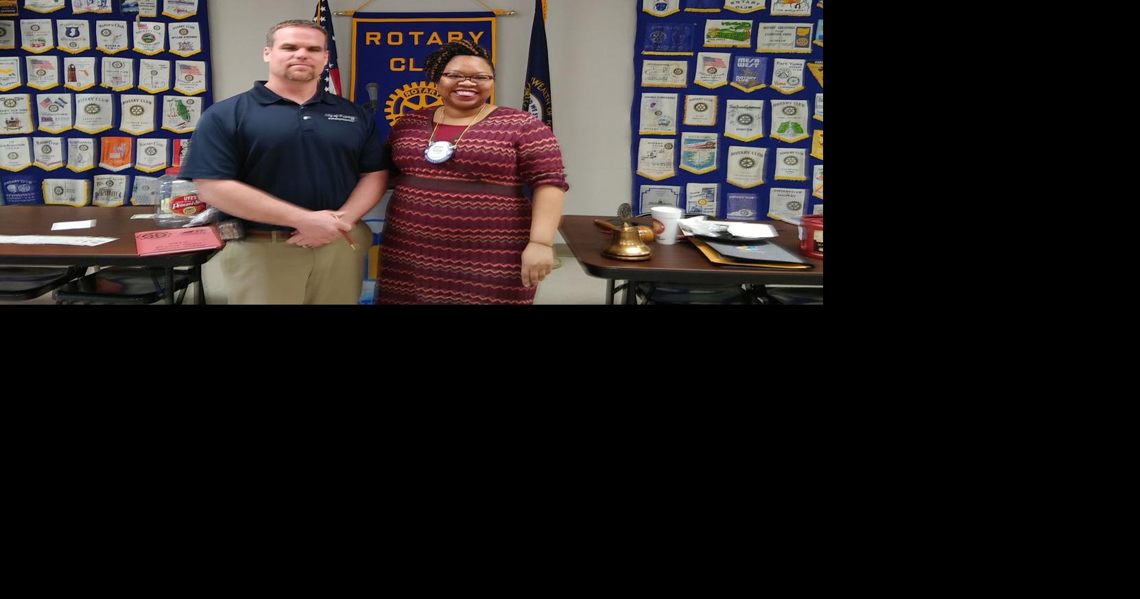 Radcliff Rotary Club members Jeremy Murrell as speaker