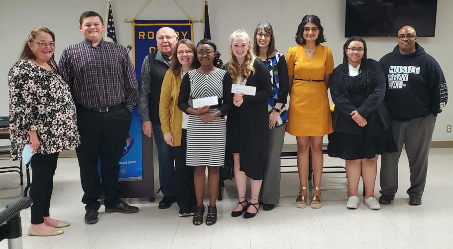 Radcliff Rotary Club members award speech contest winners Neighbors