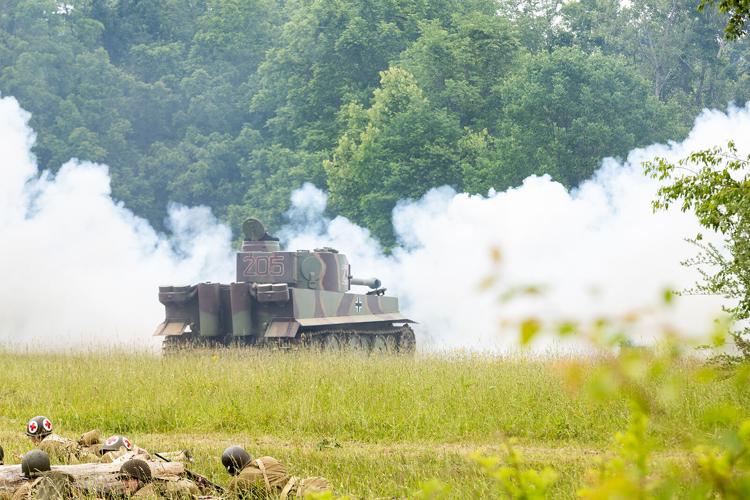 Tiger tank draws crowd, has premiere firing at WWII re-enactment