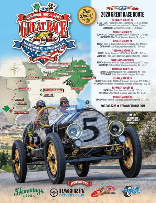 Vintage car race rally to stop at Elizabethtown Sports Park in August