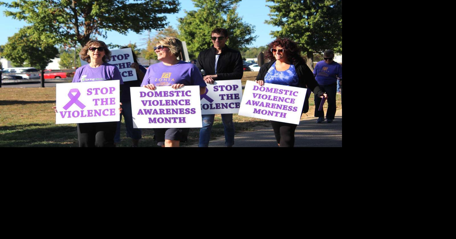 Dozens walk to support domestic violence victims | Local News ...