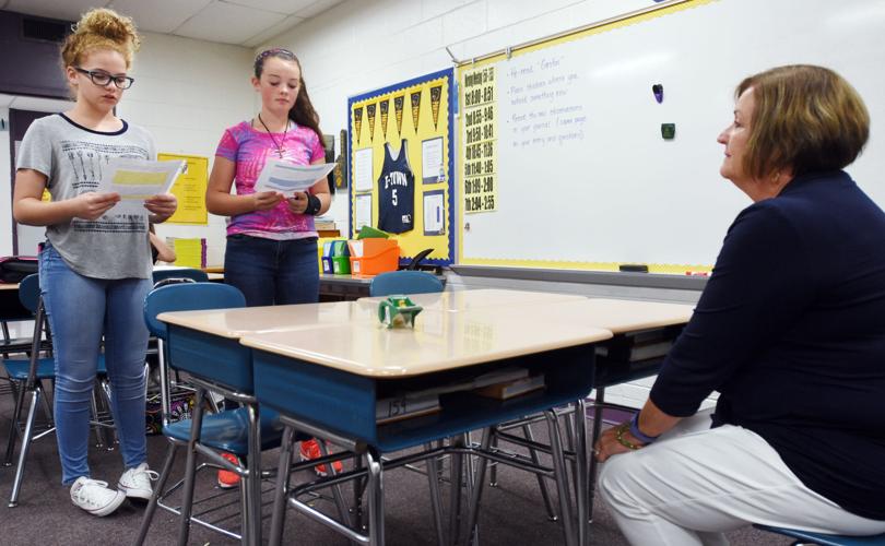Ruby Daugherty T.K. Stone classes promote shoe drive | Education | thenewsenterprise.com