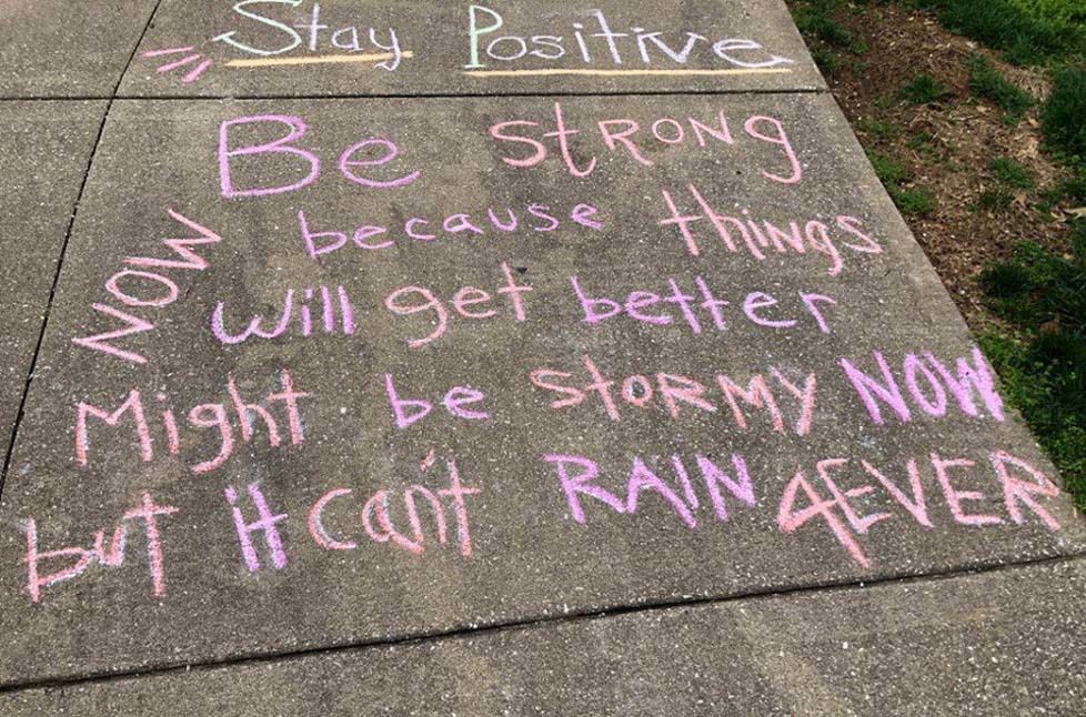 Spreading positive messages in chalk Local News