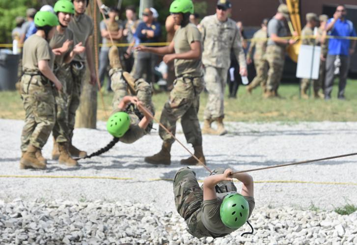 One Rope Bridge Rotc JROTC cadets learn at Raider Challenge | Local News | thenewsenterprise.com