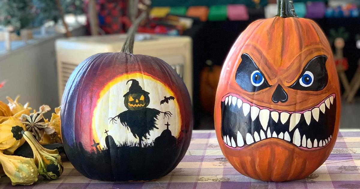 Painting pumpkins for Halloween art  Pulse  thenewsenterprise.com