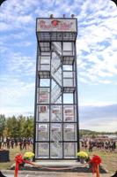 Ravenwood High marching band celebrates unveiling of 'Raptor Nest' tower