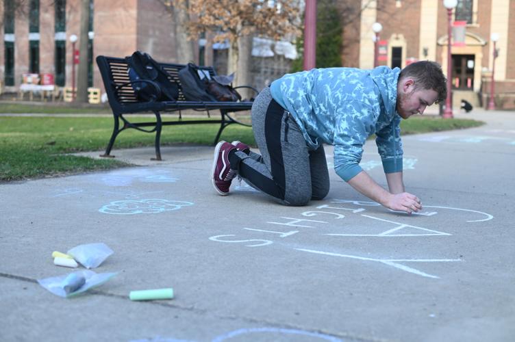 IUP students chalk the walk for Green Dot (4/5)