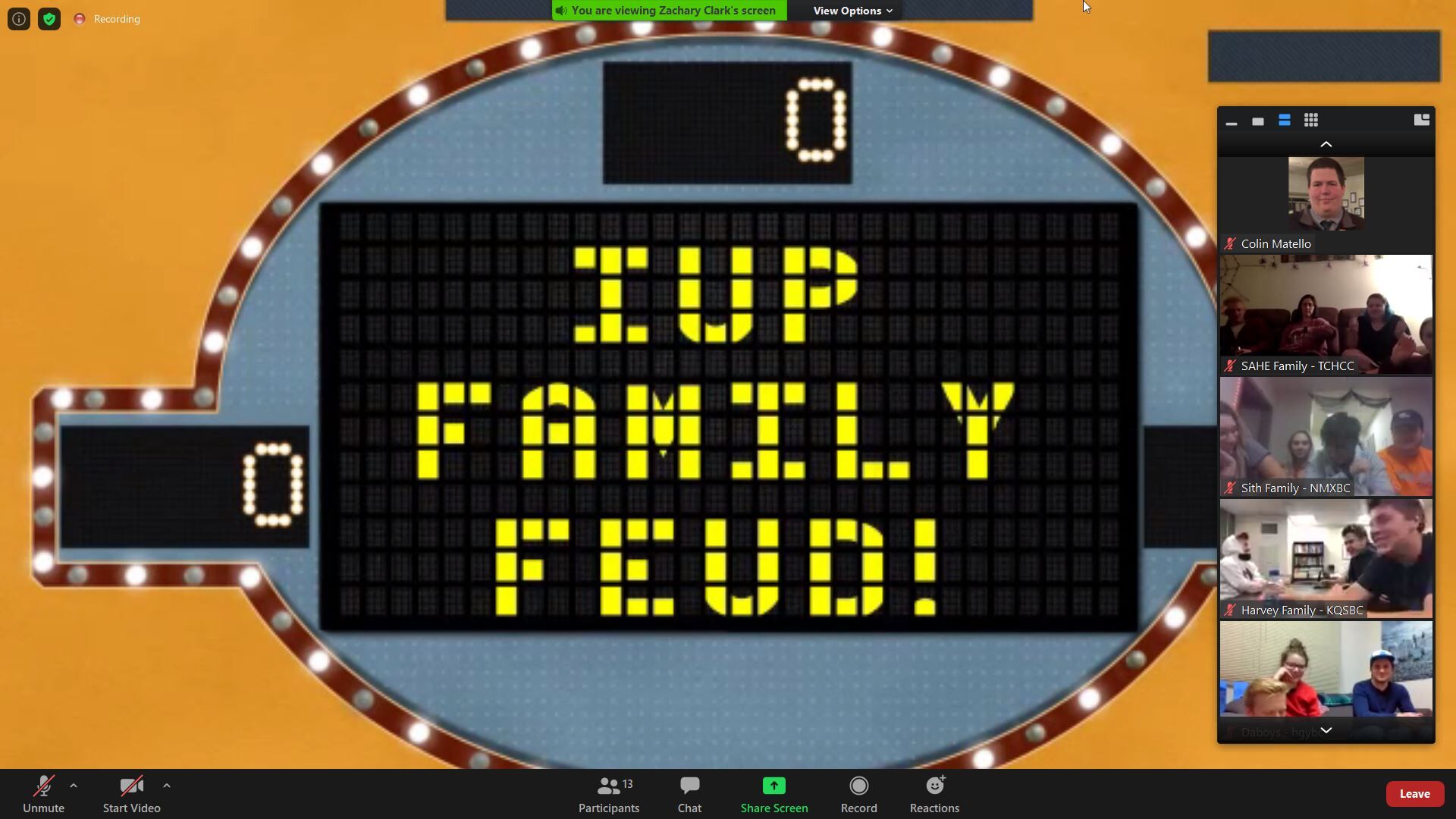 family feud on zoom