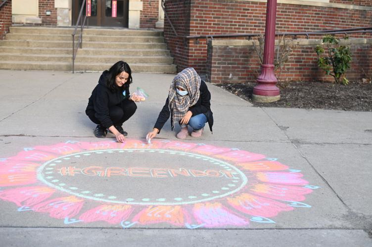 IUP students chalk the walk for Green Dot (1/5)