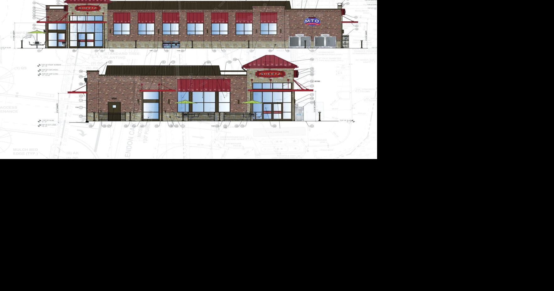 Illustrations showing the proposed Sheetz store in Carthage