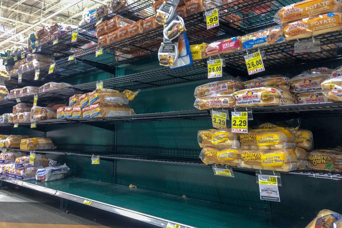 The bread aisle at HarrisTeeter in Aberdeen