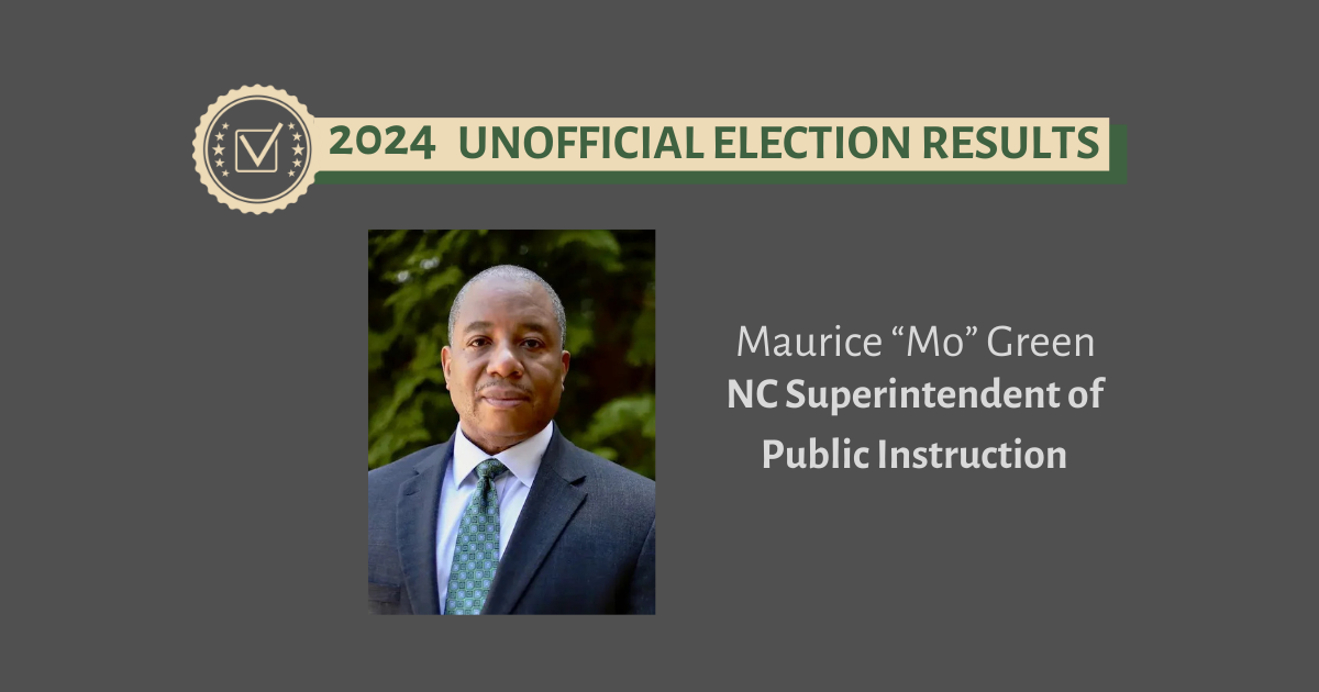 Green Wins Close Race for NC Superintendent of Public School