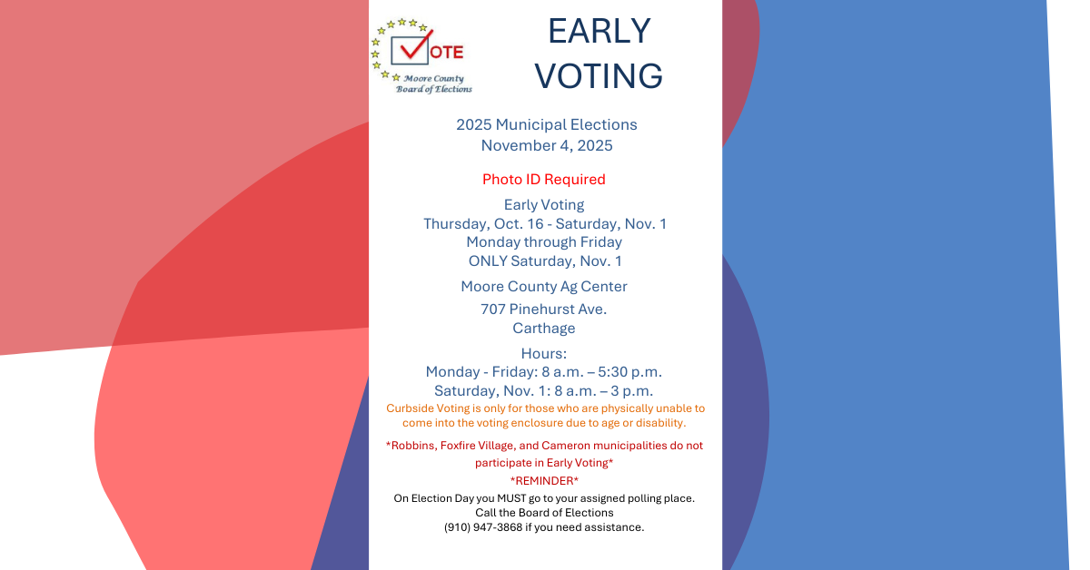 Voting Time Alert Early Voting Times Set For October | News | thepilot.com