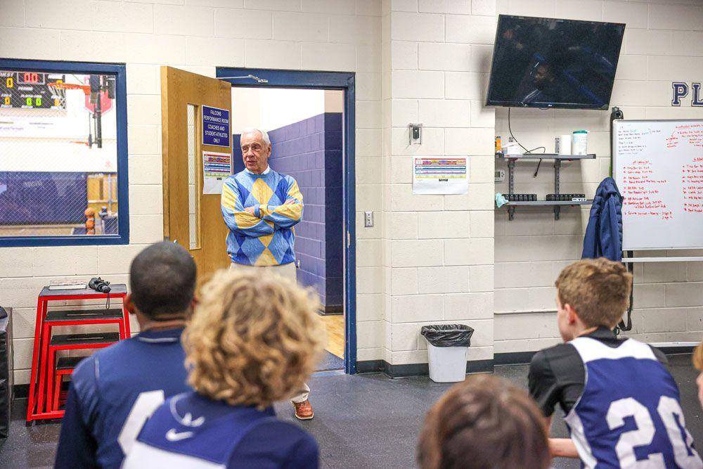 Southern Pines Basketball Players Get Surprise Pep Talk From Roy Williams