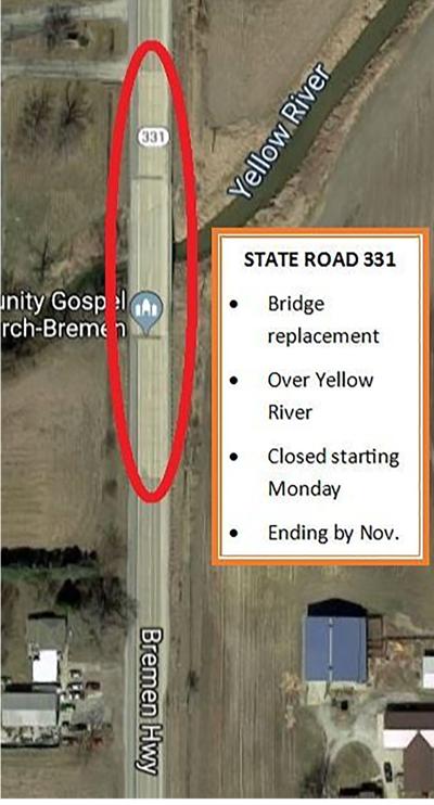 S.R. 331 bridge in Bremen, S.R. 8 in Culver to close Monday | News ...