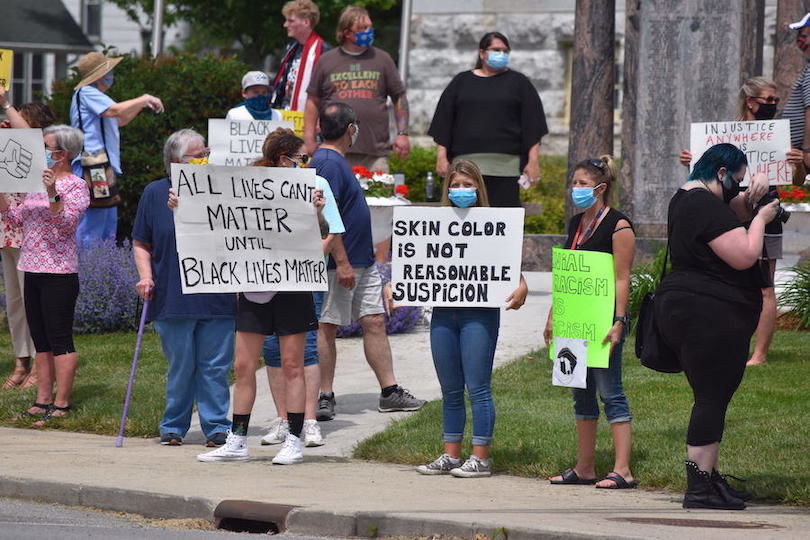 Protestors Peacefully Protesting in Plymouth on June 5 | Multimedia ...