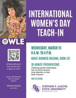 OWLE to host teach-in for International Women’s Day