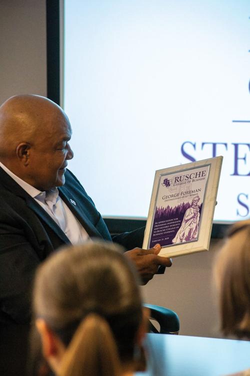 George Foreman visits College of Business