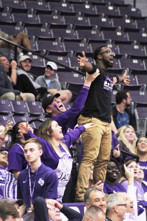 Making a splash at basketball game