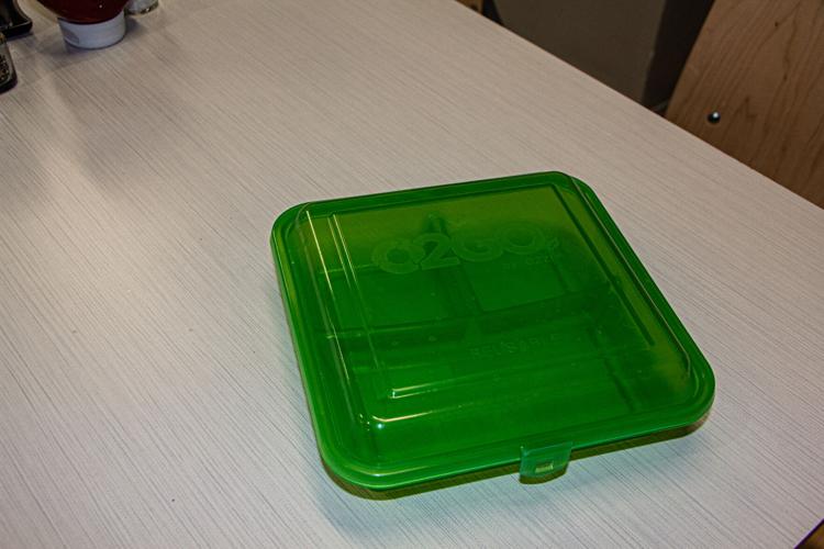 Dining halls switch to reusable to-go boxes