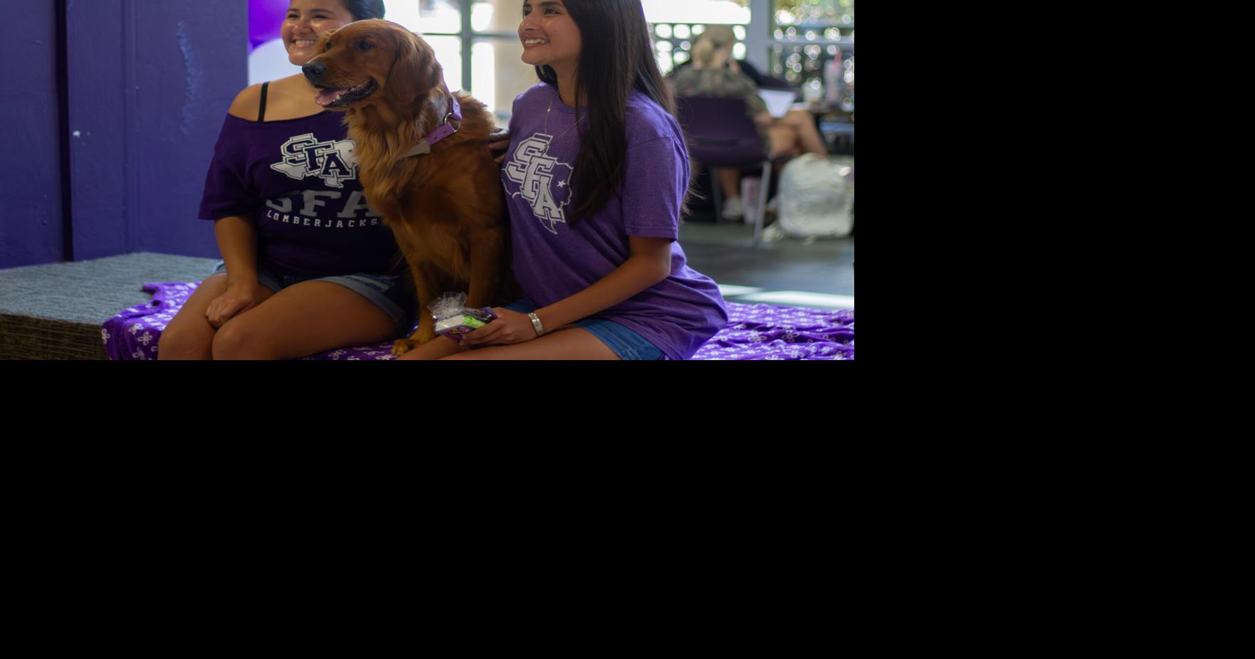 SFA health and wellness hub hosts Pause with Paws