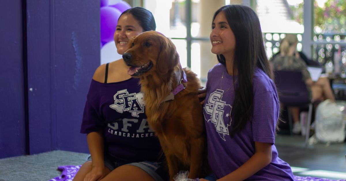 SFA health and wellness hub hosts Pause with Paws