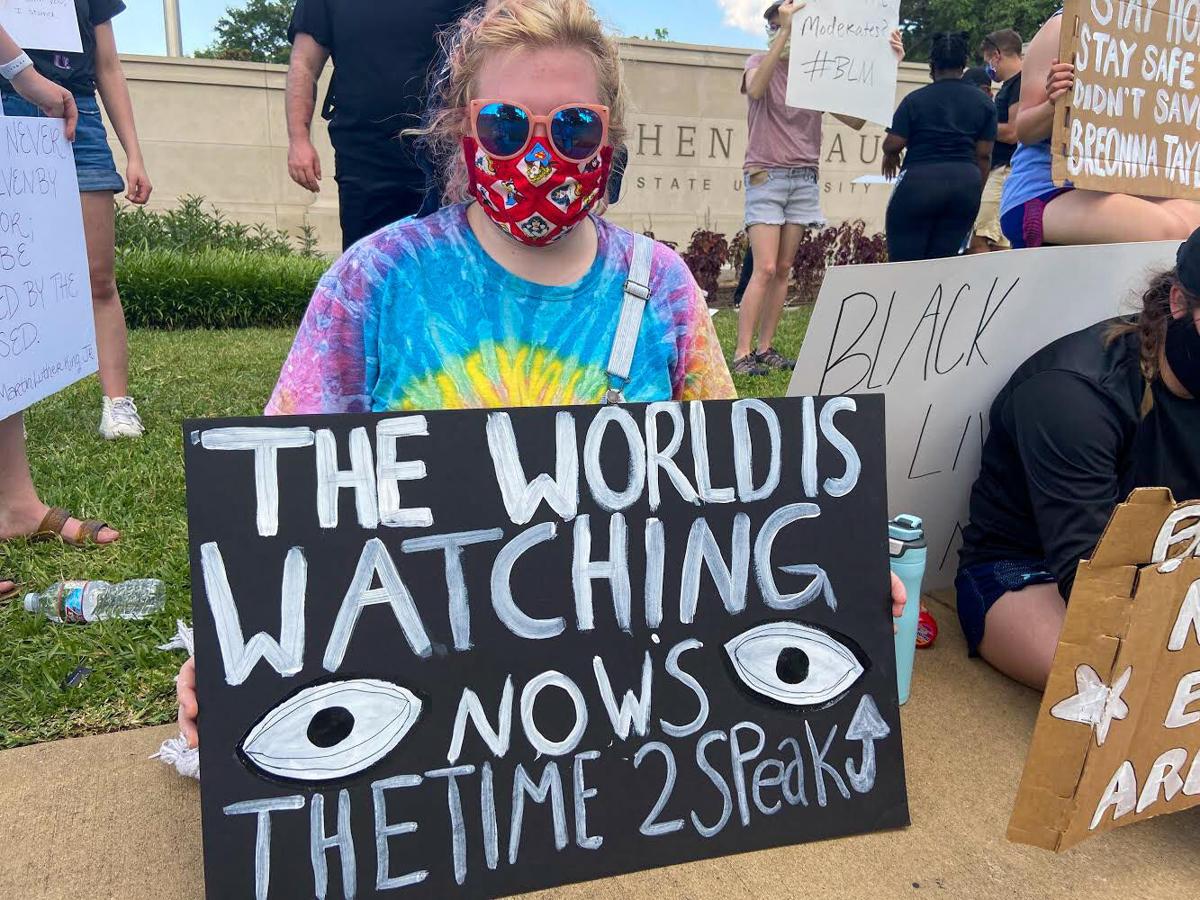 SFA students, community members gather in peaceful protest for 