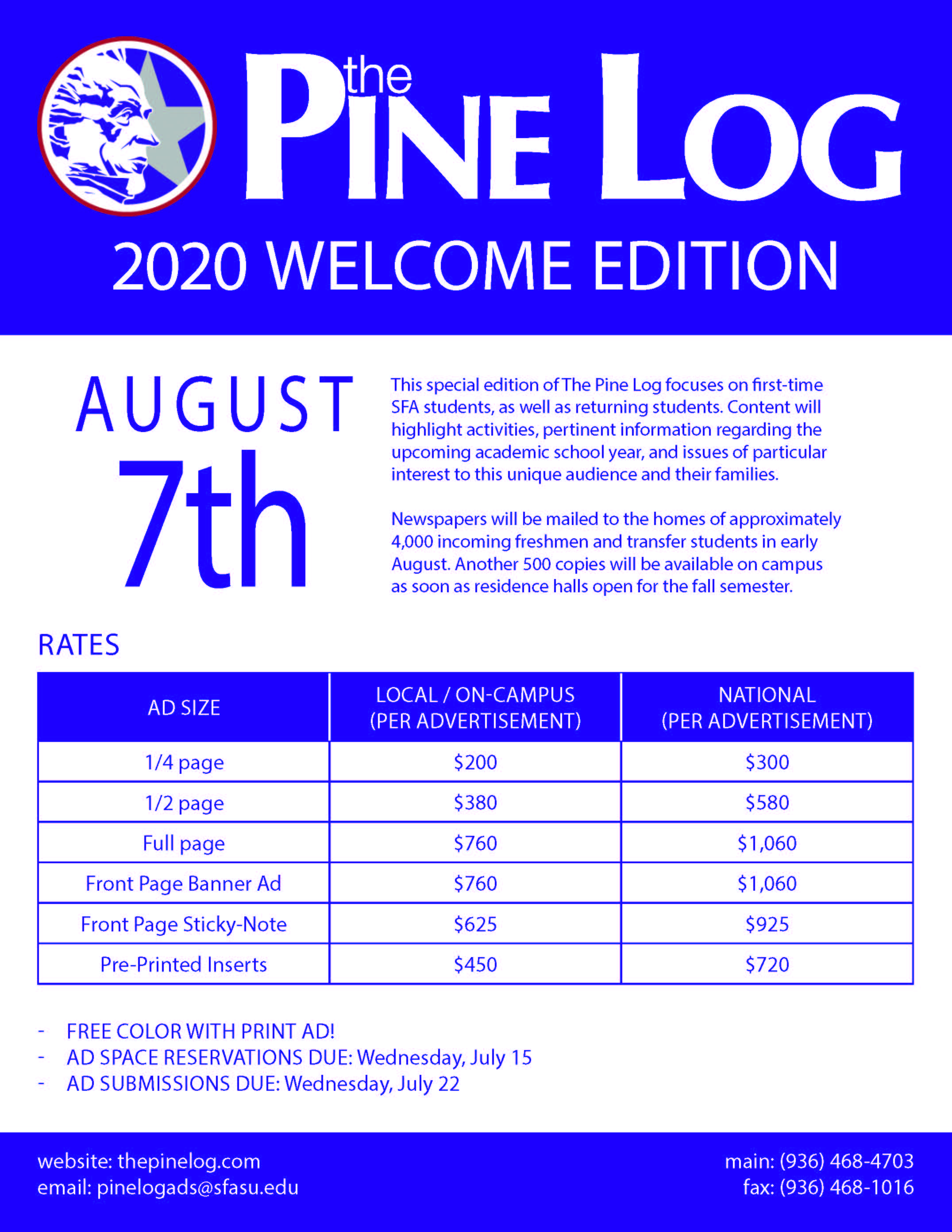 2020 Welcome Edition Flier 2020 Welcome Edition Flier