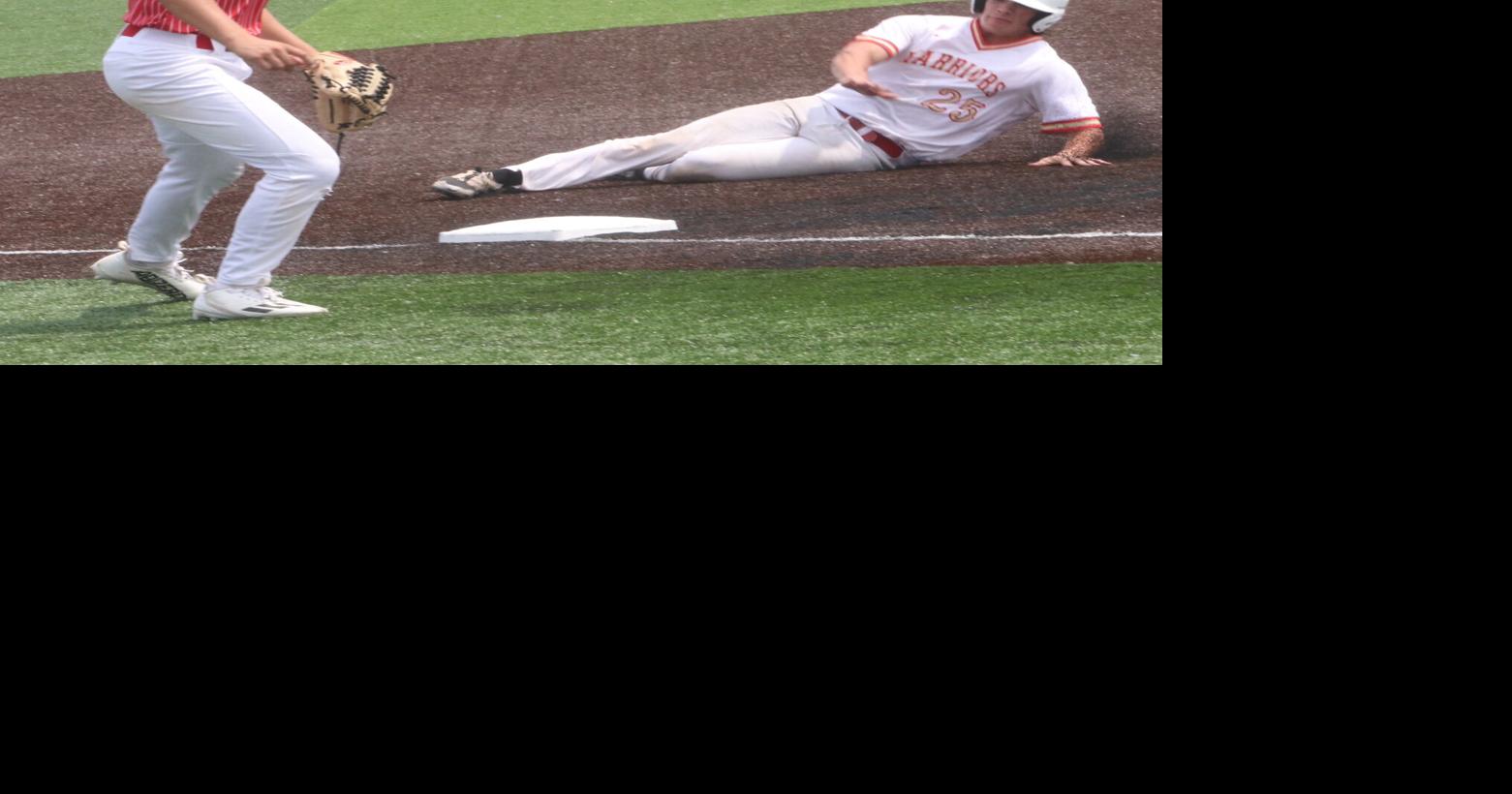 Zolman slides in safely in 2A regional baseball game 2025