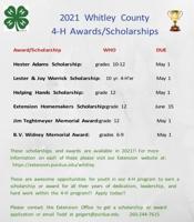 Whitley County 4-H announces return of Scholarship/Awards