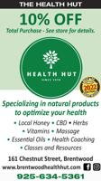 10% Off Total Purchase at The Health Hut