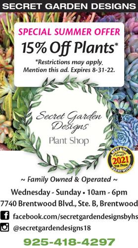 15% Off Plants* at Secret Garden Designs Plant Shop