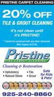 20% OFF Tile & Grout Cleaning at Pristine Fine Carpet Cleaning
