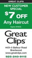 $7 off Any Haircut at Great Clips
