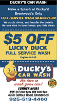 $5 Off at Ducky's Car Wash