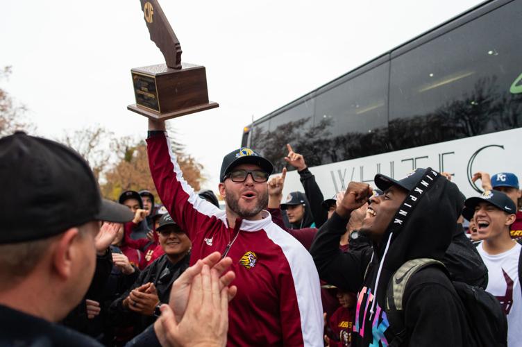 Liberty state champions arrive home