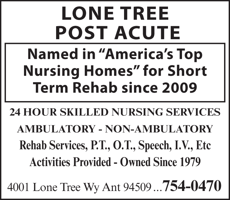 Lone Tree Post Acute Center nursing home hospitals Antioch, CA