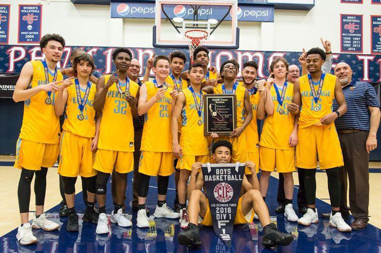 Heritage Boys Basketball Team Wins North Coast Section Title
