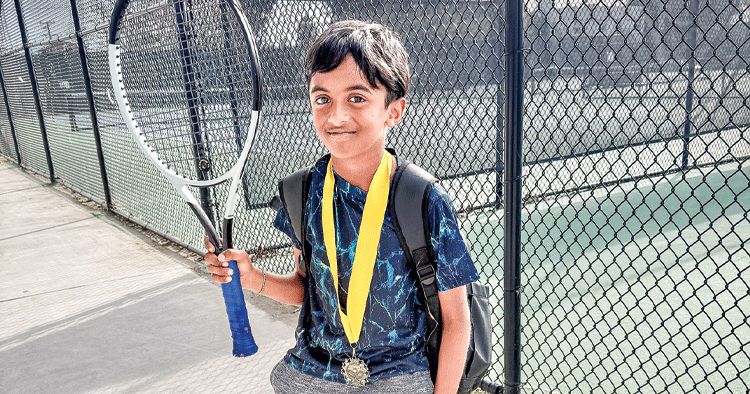 Just 10, Brentwood youth tennis player Vansh Pavan has No. 1 in his sights